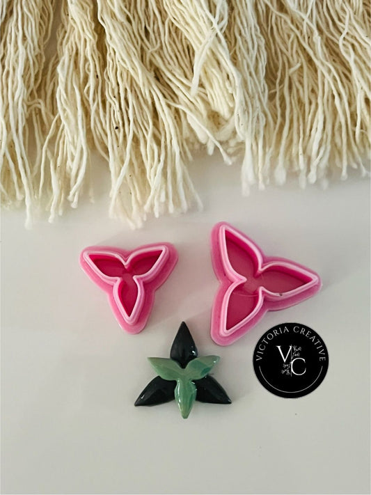 3 PETAL FLOWER STUD COLLECTION (SET OF 4) - POLYMER CLAY CUTTERS