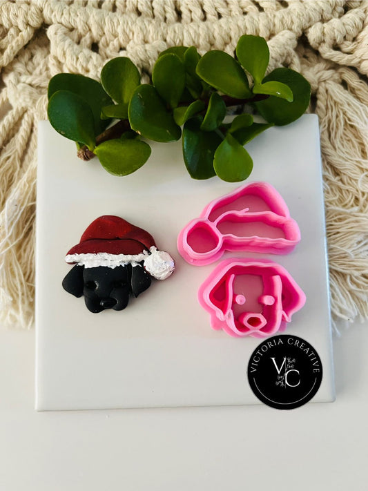 DOG WITH HAT CUTTER (SET OF 2) - CHRISTMAS COLLECTION 2025 - POLYMER CLAY CUTTERS