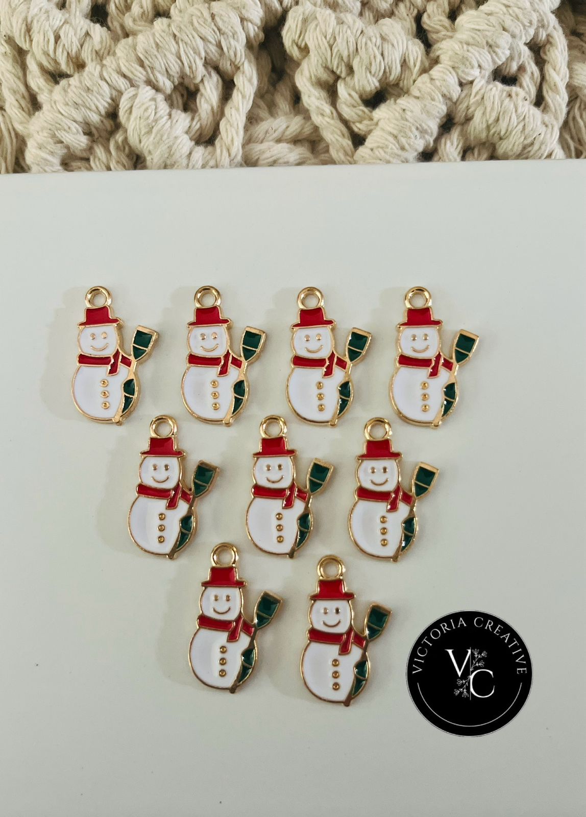 SNOWMAN CHARM FINDINGS - CHRISTMAS COLLECTION 2025 - GOLD JEWELLERY FINDINGS