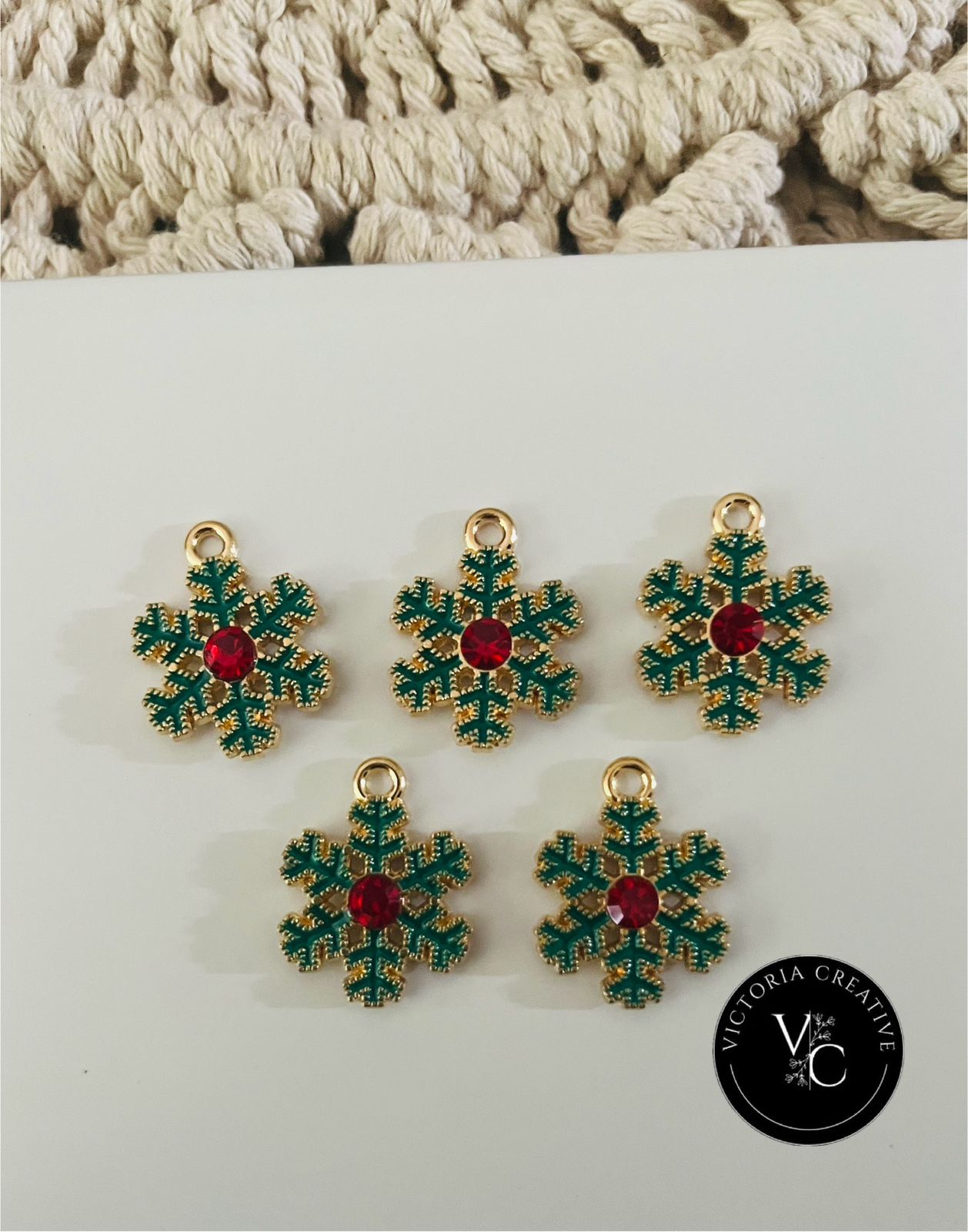 SNOWFLAKE FINDINGS - CHRISTMAS COLLECTION 2025 - GOLD JEWELLERY FINDINGS