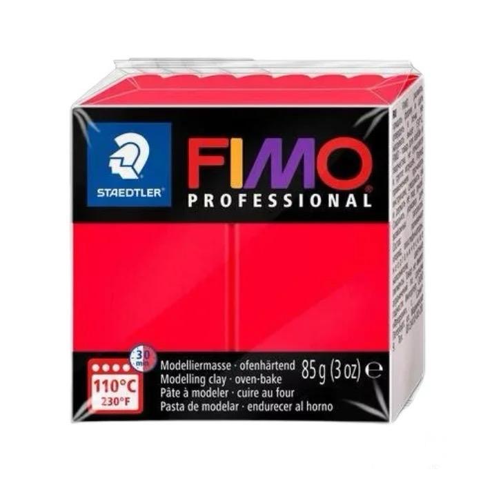 FIMO PROFESSIONAL RED - POLYMER CLAY - 85G BLOCK