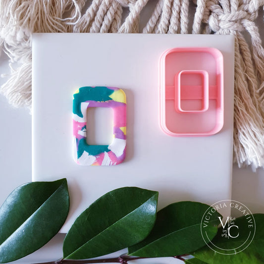 RETRO SQUARE DOUBLE - POLYMER CLAY CUTTERS - RETRO COLLECTION