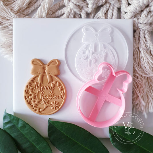 CHRISTMAS ORNAMENT STAMP 03 -EMBOSSING STAMP - CHRISTMAS 2023 - STAMP CUTTER COMBO