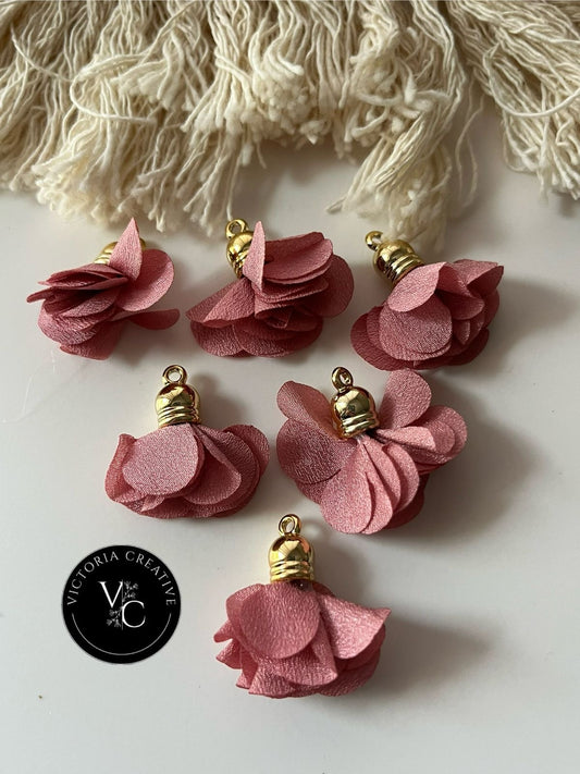 GOLD CAPPED PETAL TASSLES - JEWELLERY FINDINGS - GOLD JEWELLERY FINDINGS