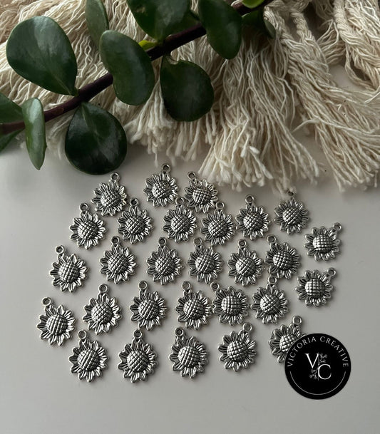 SUNFLOWER FINDINGS - NICKEL FREE - JEWELLERY SILVER FINDINGS