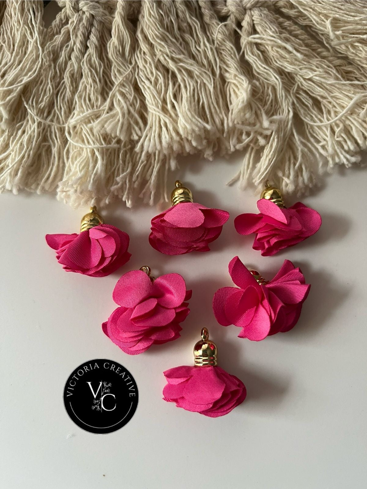 GOLD CAPPED PETAL TASSLES - JEWELLERY FINDINGS - GOLD JEWELLERY FINDINGS
