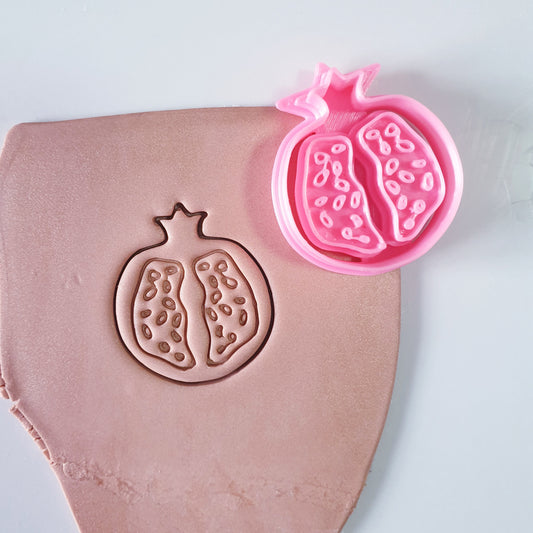 EMBOSSING CUTTER 43 - POLYMER CLAY CUTTER - POMEGRANITE