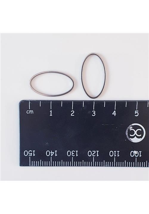 STAINLESS STEEL SILVER OVAL CONNECTOR - JEWELLERY FINDINGS