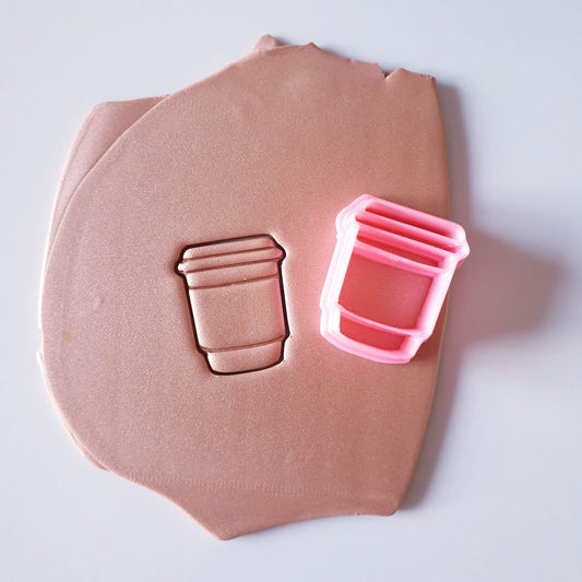 EMBOSSING CUTTER 39 - POLYMER CLAY CUTTER - COFFEE CUP