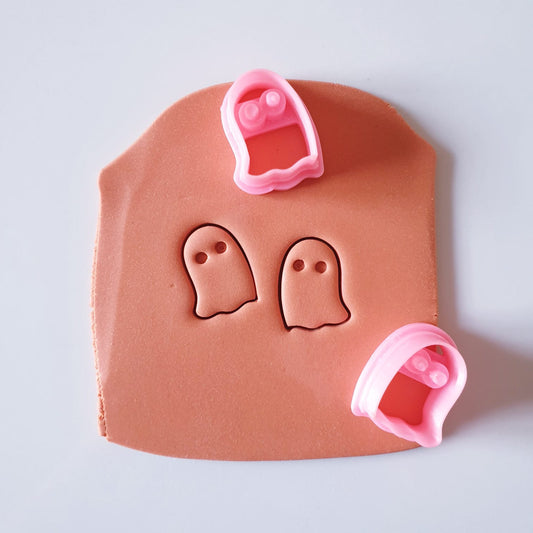 EMBOSSING GHOST STUD - POLYMER CLAY CUTTER - HALLOWEEN COLLECTION