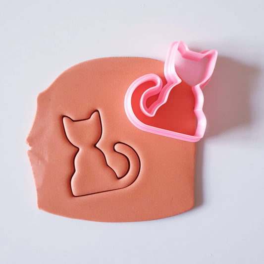 CAT (SET OF 2)   - POLYMER CLAY CUTTER - HALLOWEEN COLLECTION