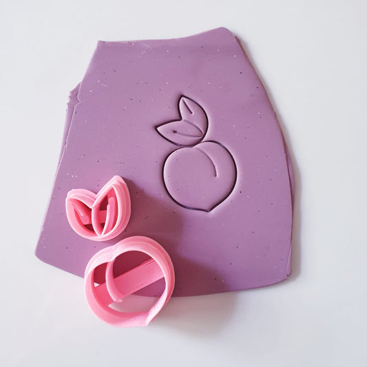 PEACH (SET OF 2) - EMBOSSING POLYMER CLAY CUTTER - SUMMER 2022