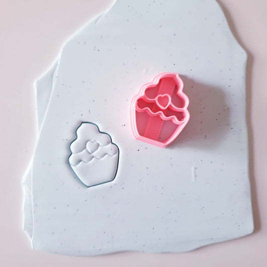 EMBOSSING CUTTER 53 - POLYMER CLAY CUTTER - VALENTINE'S DAY - CUPCAKE