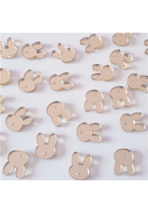 GOLD MIRRORED FINDINGS - BUNNY STUDS - EASTER COLLECTION