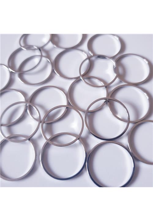 STAINLESS STEEL SILVER CIRCLE CONNECTORS - JEWELLERY FINDINGS