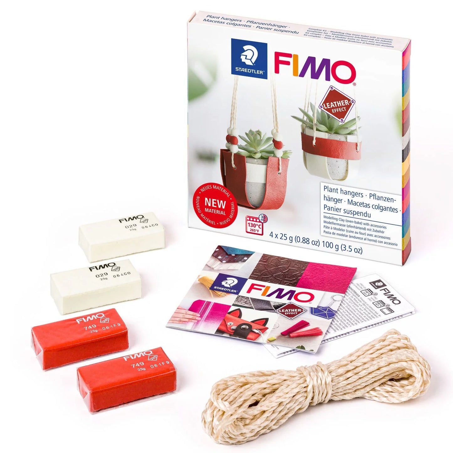 PLANT HANGER LEATHER EFFECT DIY CLAY KIT - FIMO