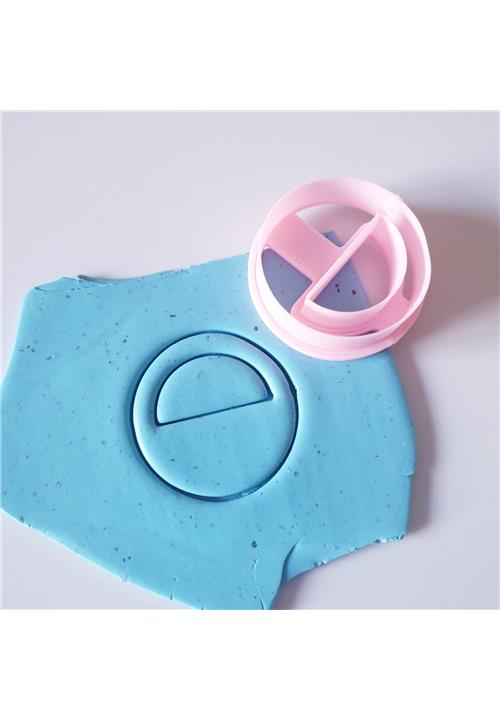 HALF CIRCLE DOUBLE - POLYMER CLAY CUTTER