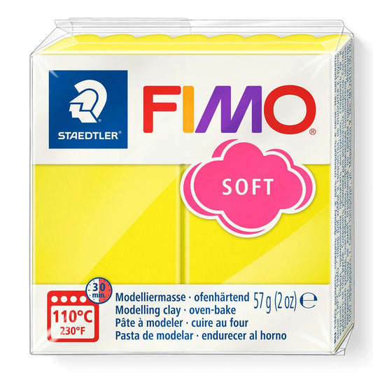 FIMO SOFT LEMON - POLYMER CLAY - 57G BLOCK