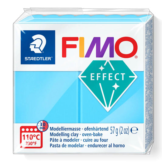 FIMO EFFECT NEON BLUE - POLYMER CLAY - 57G BLOCK
