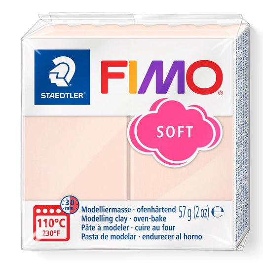 FIMO SOFT PALE PINK - POLYMER CLAY - 57G BLOCK