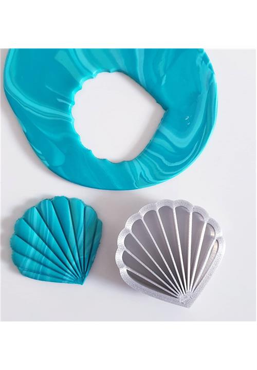 SEA SHELL - EMBOSSING POLYMER CLAY CUTTER