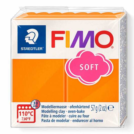 FIMO SOFT TANGERINE - POLYMER CLAY - 57G BLOCK