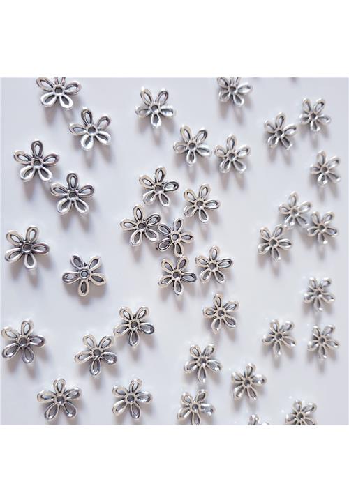 TINY SILVER FLOWERS - NICKEL FREE